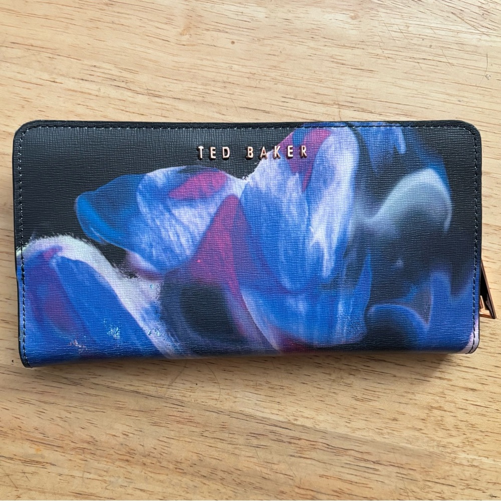 Ted Baker Blue and Pink Floral Wallet